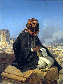 Jeremiah on the ruins of Jerusalem by Horace Vernet, 1844
